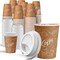 100 Pack -12 oz Disposable Coffee Cups with Lids, Thickened Coffee Paper Cups -To Go Hot Cups for Party, Beverages, Tea, Hot Chocolate,Water, Juice